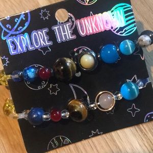 Stretchy Planet Bead Bracelet